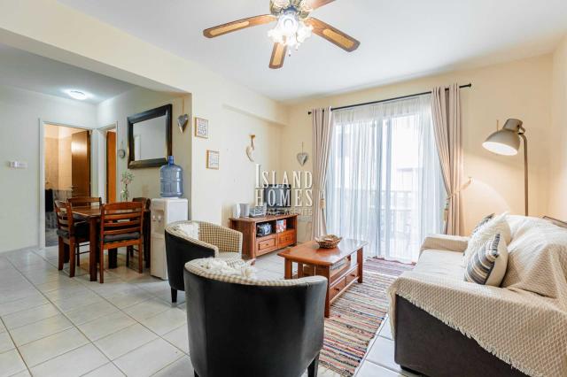 1 bedroom, large bathroom, first floor apartment with balcony and communal pool on popular complex in Liopetri - LEL106