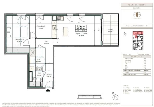 2 bedroom Apartment in Antibes