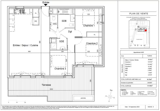 3 bedroom Apartment in Saint-Laurent-du-Var