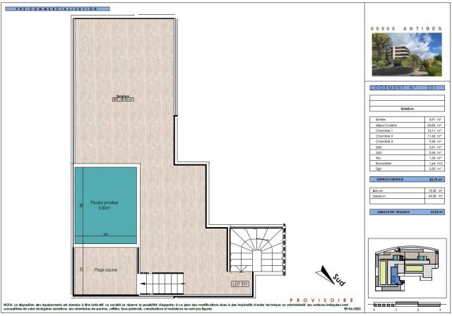 3 bedroom Apartment in Antibes