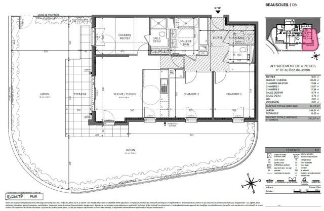 3 bedroom Apartment in Beausoleil