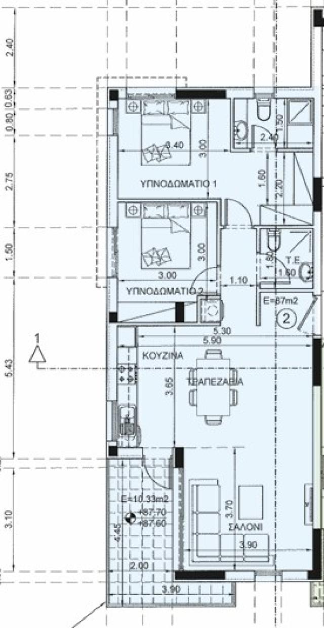 2 bedroom Apartment in Paralimni
