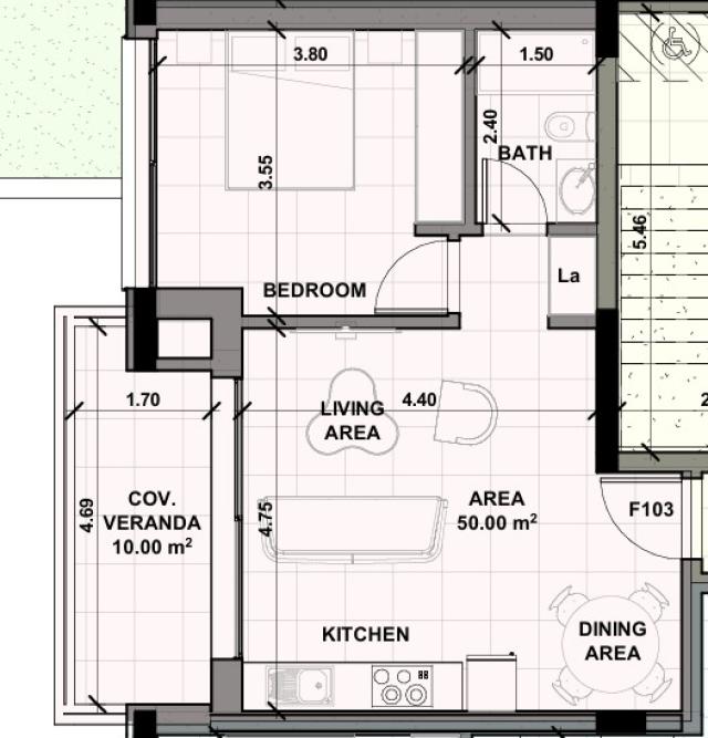1 bedroom Apartment in Geroskipou