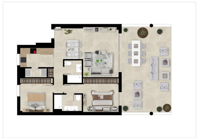 3 bedroom Apartment - Penthouse in La Cala Golf